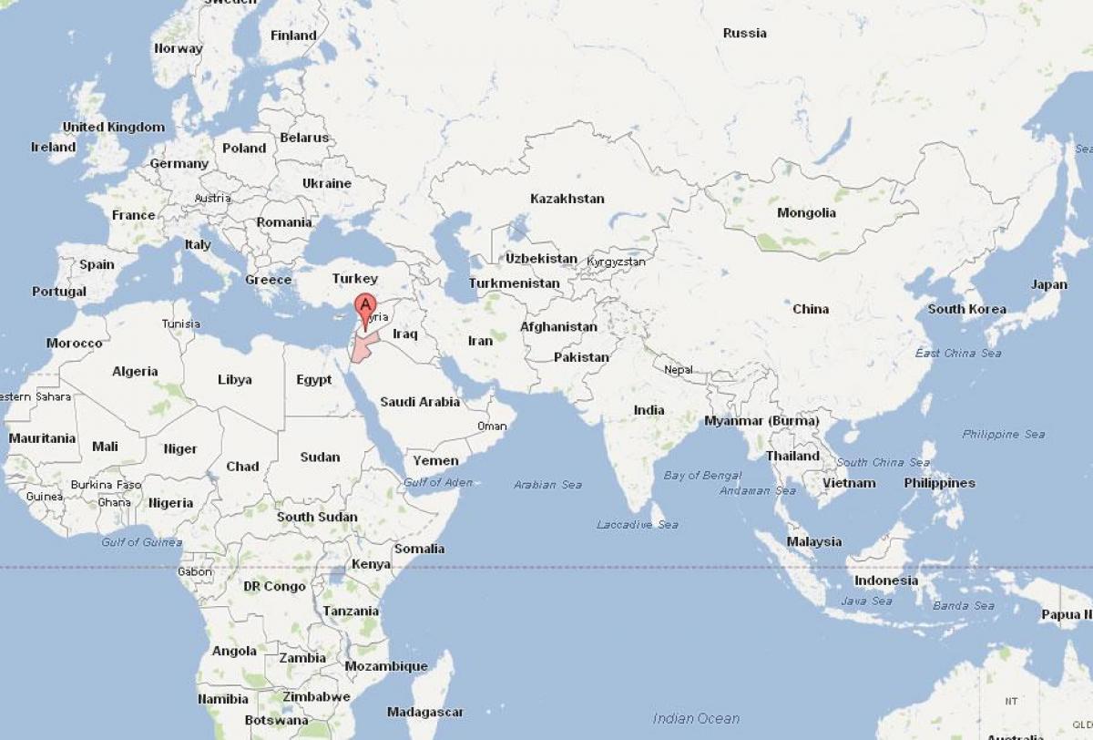 Jordan emplacement sur la carte du monde