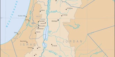 Carte de la rivière de Jordanie sur le monde