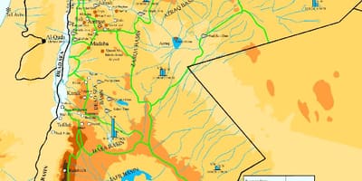 Carte de la Jordanie climatique