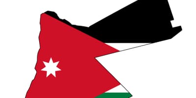 Carte de la Jordanie carte drapeau